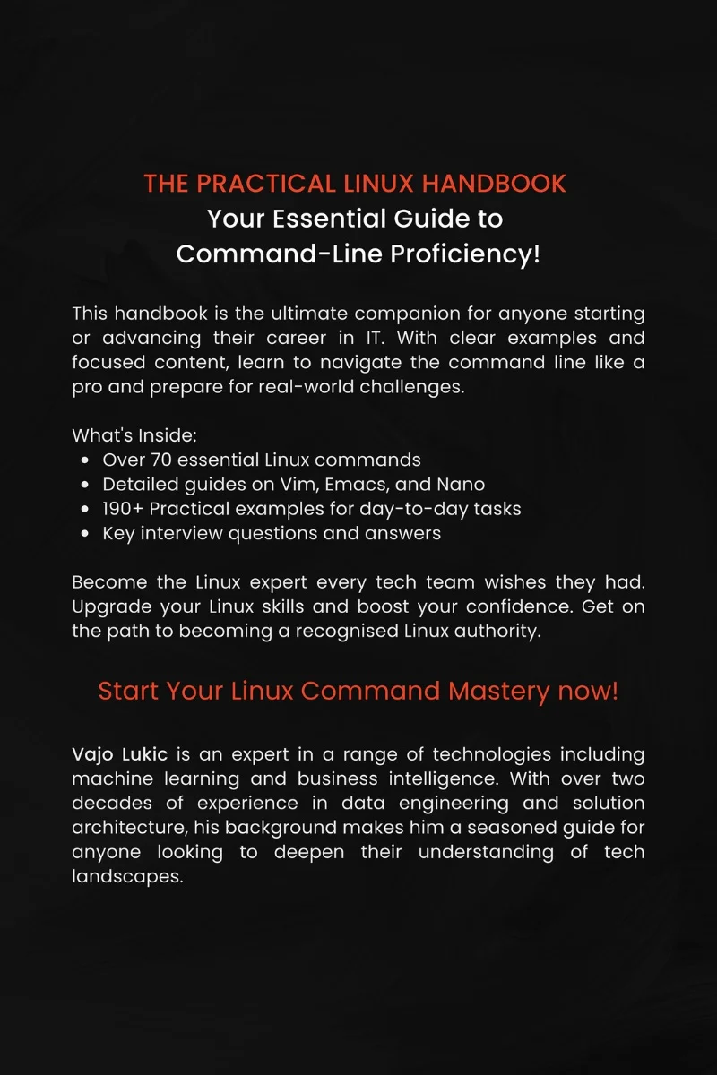 The Practical Linux Handbook - Back Cover
